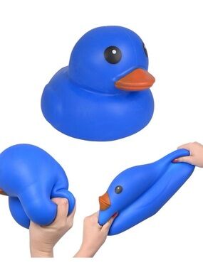 Blue Rubber Duck Squeeze Bath Toy - Kids Other